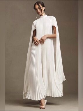 L'Idee | Dresses | New Nwt Lidee Deesse Halter Pleated Column Maxi Gown Hibiscus Midnight